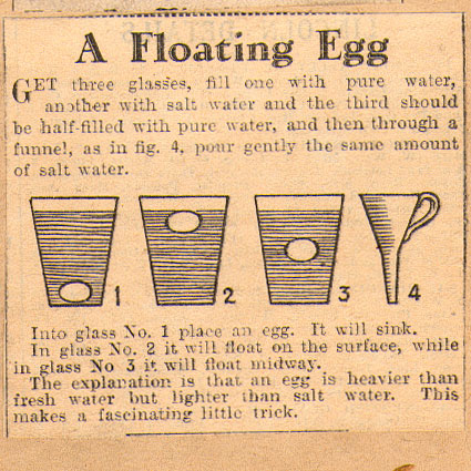 a floating egg trick