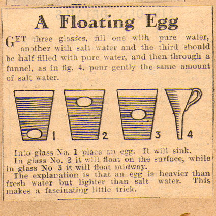 A Floating Egg Trick